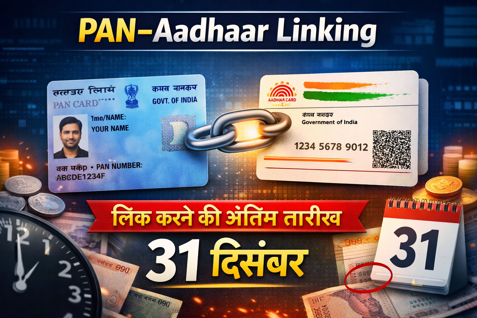 PAN–Aadhaar Linking Deadline: 31 दिसंबर से पहले लिंक करना क्यों ज़रूरी?