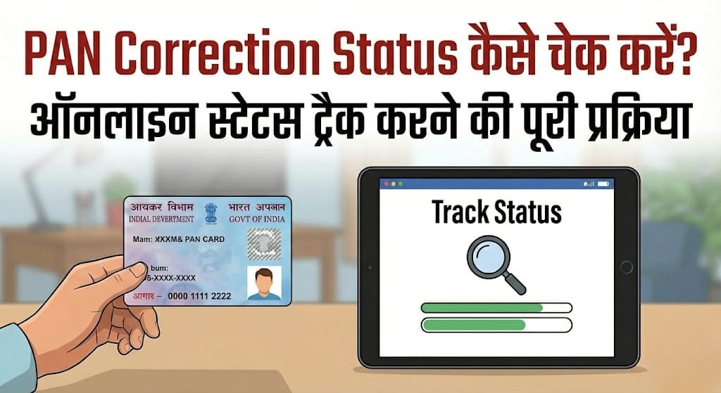 PAN Correction Status कैसे चेक करें? ऑनलाइन स्टेटस ट्रैक करने की पूरी प्रक्रिया