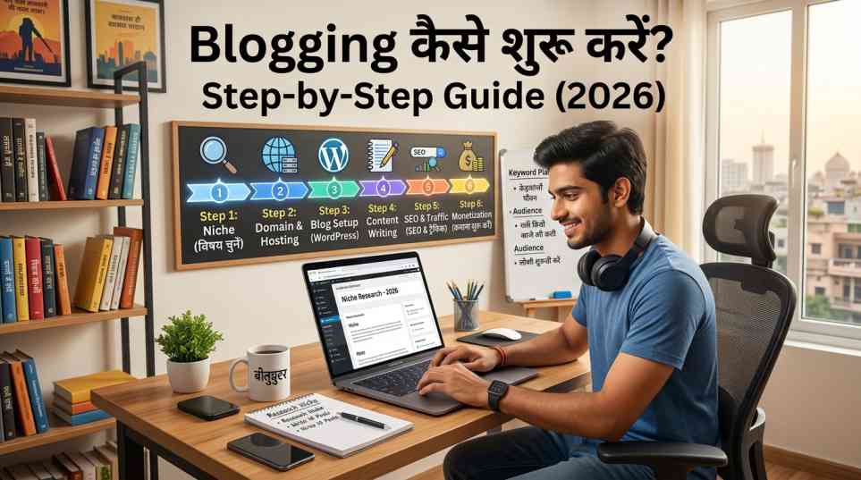 Blogging कैसे शुरू करें? Step-by-Step Guide (2026)