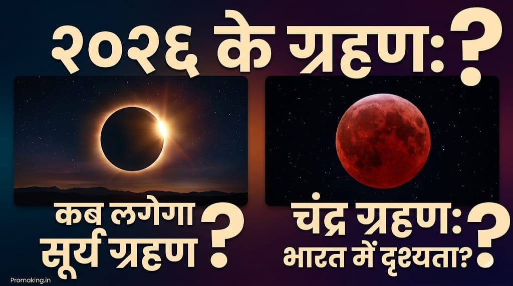 2026 में लगने वाले सभी ग्रहण की सूची: जानें सूर्य और चंद्र ग्रहण की पूरी जानकारी
