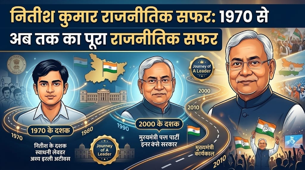 Nitish Kumar Political Journey: 1970 से अब तक का पूरा राजनीतिक सफर